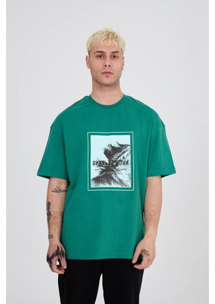 Oversize Geniş Kalıp Baskılı Tshirt