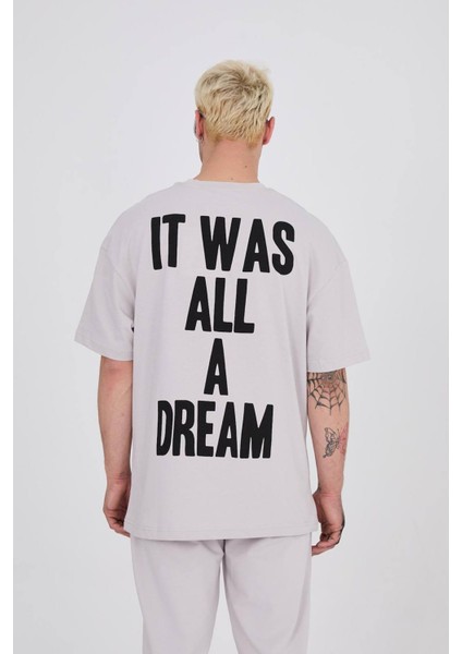 Oversize Bisiklet Yaka Baskılı Tshirt modelleri