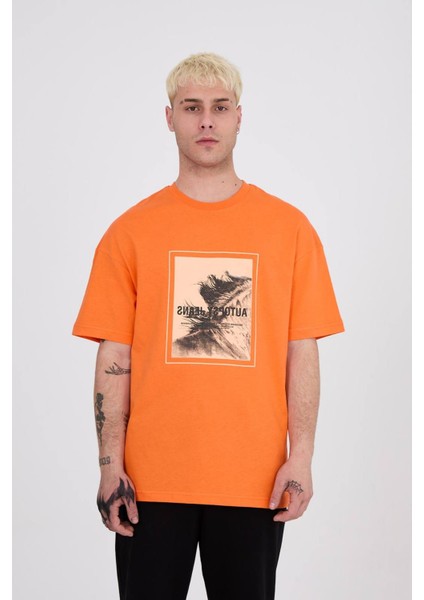 Oversize Geniş Kalıp Baskılı Tshirt