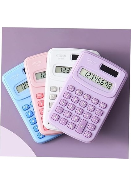 Hesap Makinesi Renkli Tasarım 4'lü Set