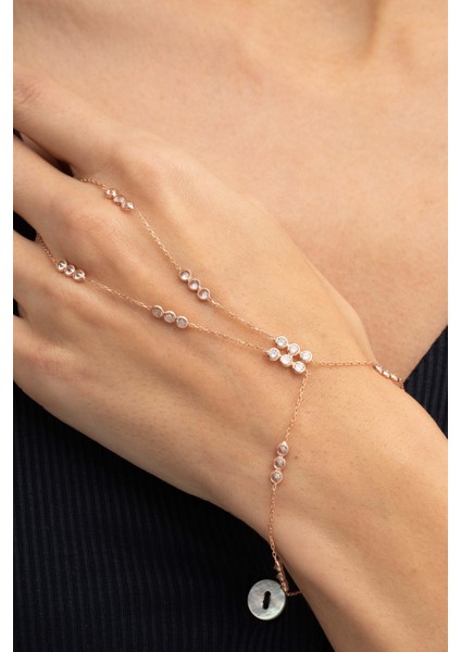 Taşlı Tasarım Rose Gümüş Şahmeran 99