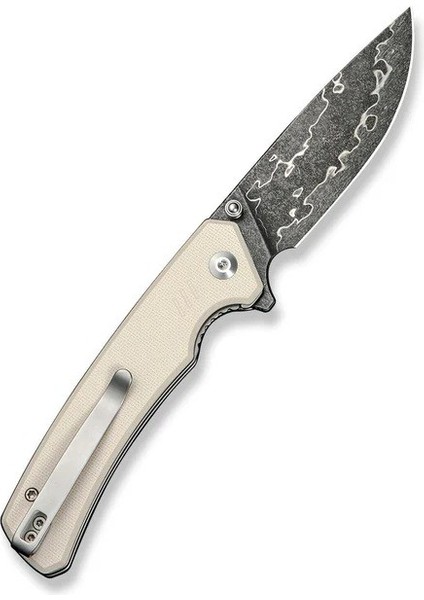 Merit Flipper & Thumb Stud Knife Ivory G10 Handle Damascus Çakı modelleri