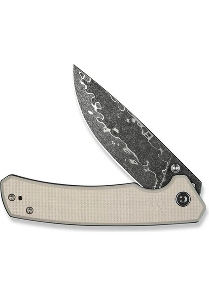 Merit Flipper & Thumb Stud Knife Ivory G10 Handle Damascus Çakı fırsatları