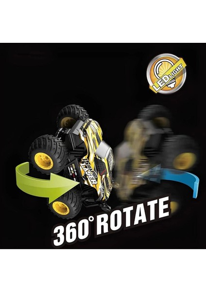 1:20 Stunt Dans ve Müzikli 360 Derece Dönebilen Şarjlı Araba 3.7V Sarı modelleri