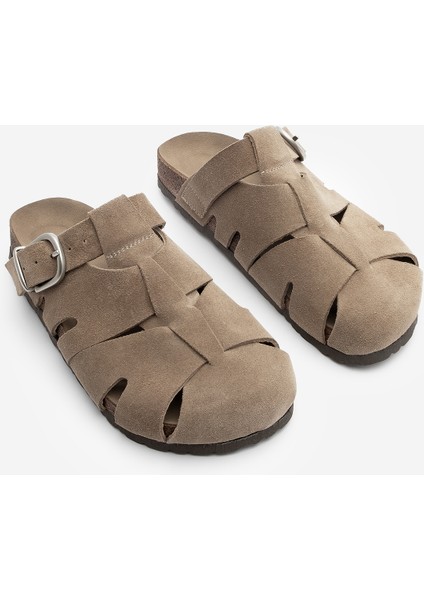 Kadın Hakiki Deri Önü Kapalı Günlük Süet Terlik Yolis Toprak Süet indirimleri