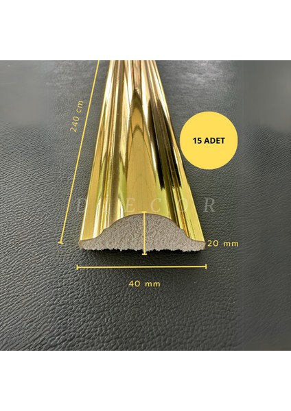 Dekoratif Polistren 15 Adet 4 cm Gold Duvar Çıtası