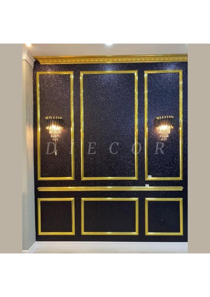 Dekoratif Polistren 15 Adet 4 cm Gold Duvar Çıtası