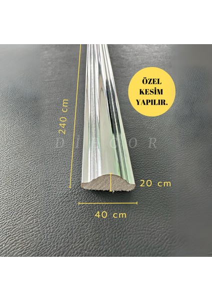 Dekoratif Polistren 1 Adet 4 cm Gümüş Duvar Çıtası