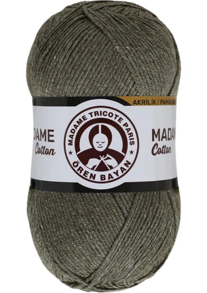 Ören Bayan Madame Cotton Örgü İpi - Haki Yeşil - 1 Adet - ( Renk Kodu : 055 )