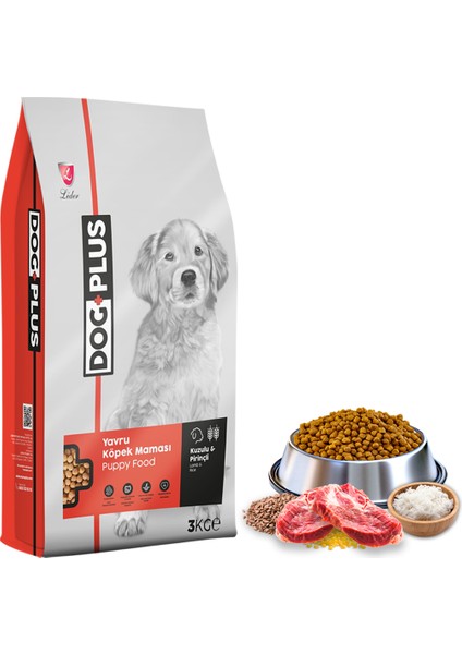 Kuzu Etli Pirinçli Yavru Köpek Maması 3 kg