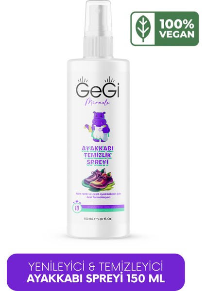 Ayakkabı Temizleme Yenileme Bakım Spreyi 150 ml