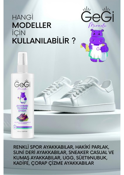 Ayakkabı Temizleme Yenileme Bakım Spreyi 150 ml