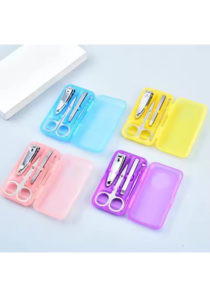4'lü Set Manikür Pedikür Seti Mini Boy Seyahat Bakım Seti 5cm modelleri