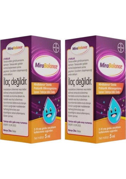 Mirabalance Probiyotik Damla 5 ml x 2 Adet