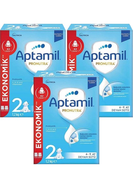 2 Pronutra Devam Sütü 1200 G 6-9 Ay x 3 Adet