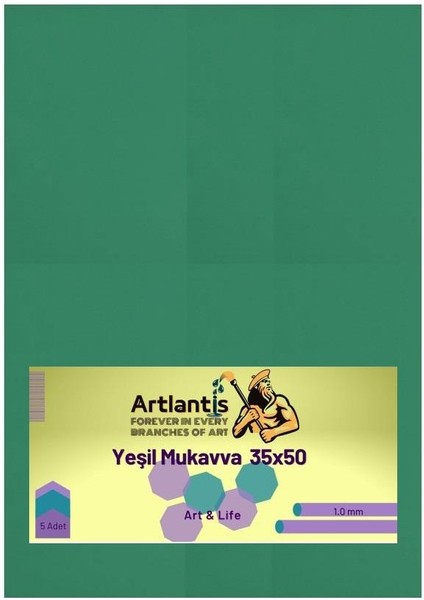 Renkli Mukavva 35X50 5 Adet Artlantis Renkli Mukavva 5 Adet