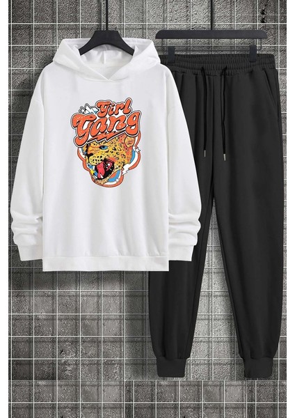 Uygun Tarz Unisex Girl Gang Baskılı Eşofman Takımı