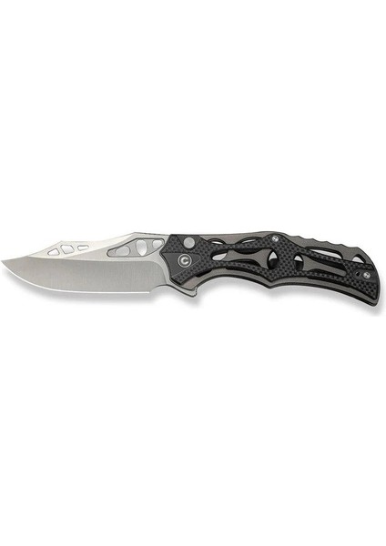 Biophase Flipper & Button Lock Knife Aluminum & Black G10 Handle Çakı