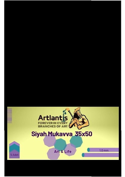 Renkli Mukavva 35X50 5 Adet Artlantis Renkli Mukavva 5 Adet