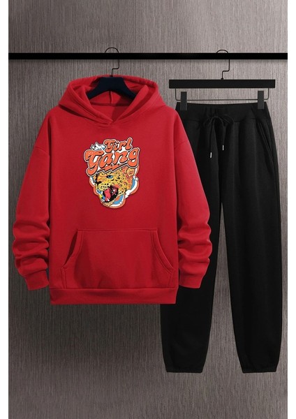 Uygun Tarz Unisex Girl Gang Baskılı Eşofman Takımı