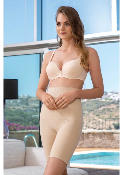 Çift Kat Mideli Paçalı Dikişsiz Korse