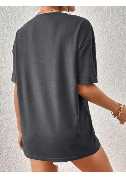 Papatya Baskılı Yazlık Pamuklu Kumaş Oversize Kalıp Tshirt Salaş fiyatları
