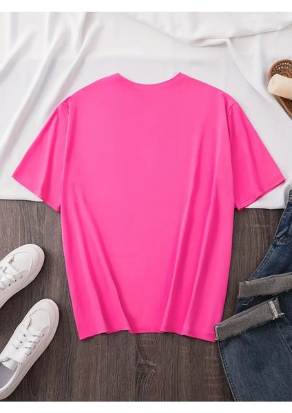 Kadın Anne Kız Tema Baskılı T-Shirt Oversize Salaş modelleri