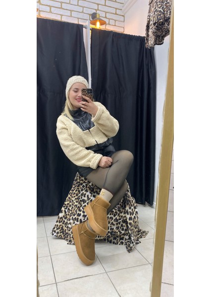 Içi Kürklü Yüksek Taban Kısa Bot