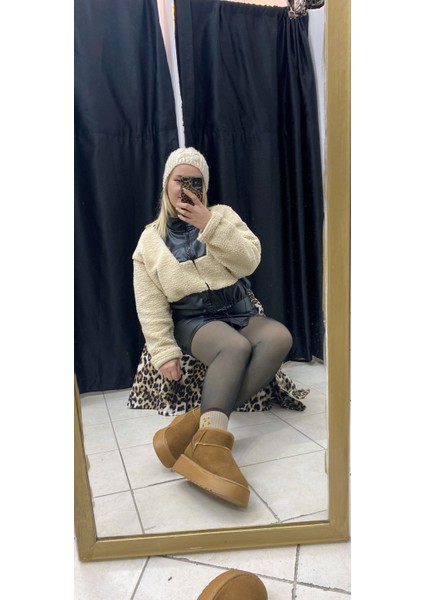 Içi Kürklü Yüksek Taban Kısa Bot