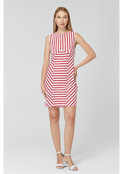 Çizgili Penye Elbise modelleri
