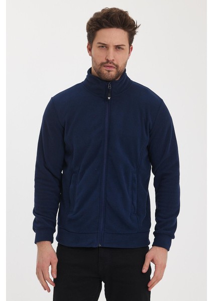 Erkek Polar Tam Fermuarlı Üşütmez Sweatshirt
