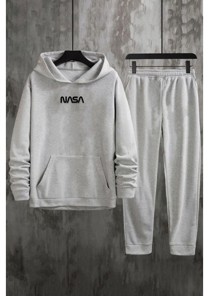 Uygun Tarz Unisex Nasa Baskılı Eşofman Takımı