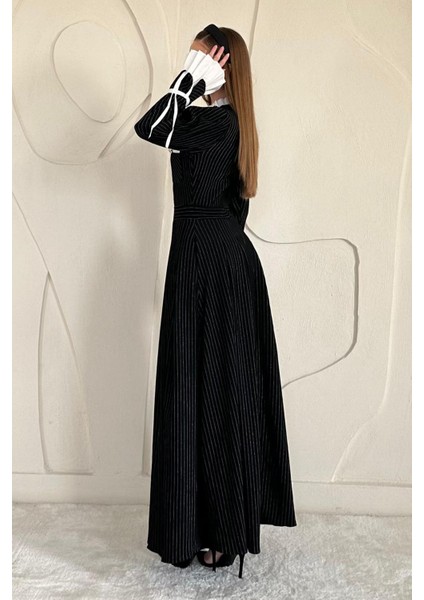 Pilise Detaylı Siyah Elbise fırsatları