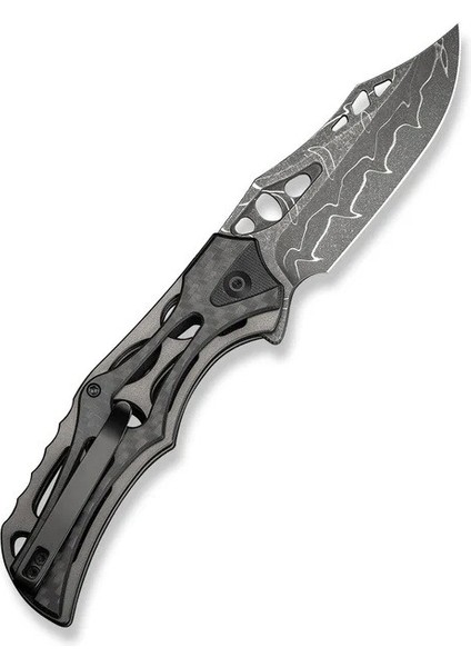 Biophase Flipper & Button Lock Knife Aluminum & G10 Handle Damascus Çakı modelleri