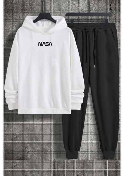 Uygun Tarz Unisex Nasa Baskılı Eşofman Takımı