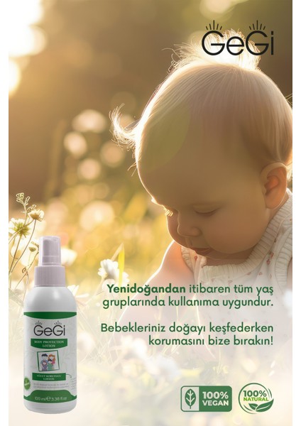 Doğal Sprey Losyon, Tüm Vücut Bebekler Için Güvenli 100ml fiyatları