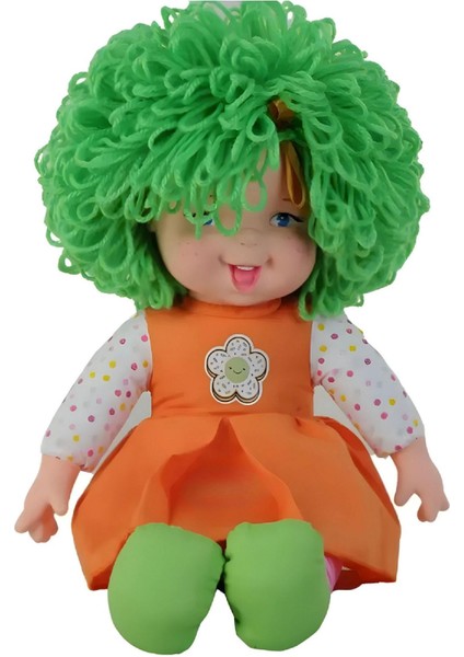 Lahana Saçlı Gökkuşağı Bebek,dolgu Bebek 45 cm Yeşil modelleri