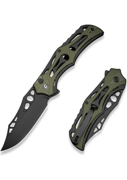 Biophase Flipper & Button Lock Knife Aluminum & Od Green G10 Handle Çakı fiyatları