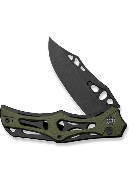 Biophase Flipper & Button Lock Knife Aluminum & Od Green G10 Handle Çakı fırsatları
