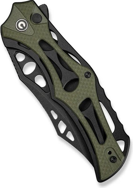 Biophase Flipper & Button Lock Knife Aluminum & Od Green G10 Handle Çakı indirimleri