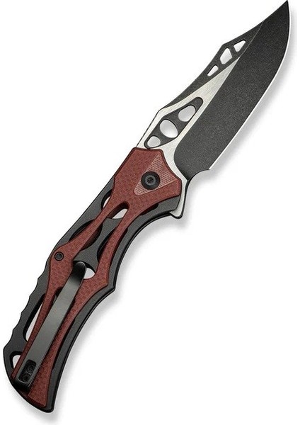 Biophase Flipper & Button Lock Knife Aluminum & Burgundy G10 Handle Çakı modelleri