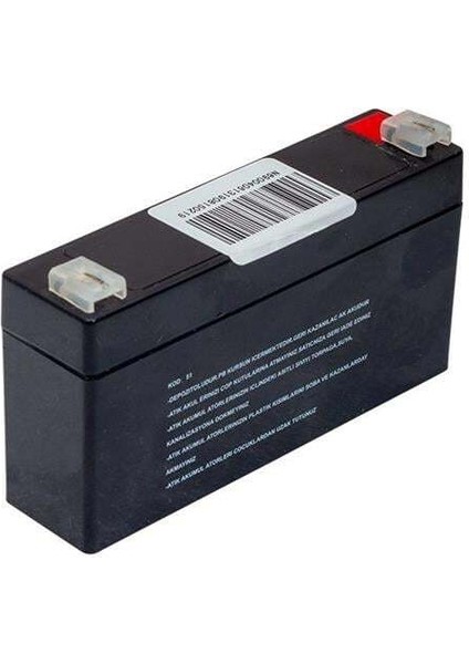 Ax6-1.3 6 Volt - 1.3 Amper Akü (98 x 25 x 52 Mm)