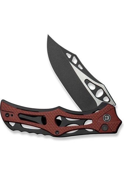 Biophase Flipper & Button Lock Knife Aluminum & Burgundy G10 Handle Çakı fırsatları