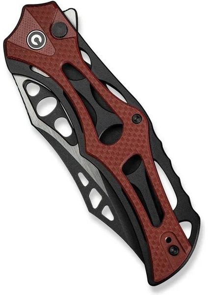 Biophase Flipper & Button Lock Knife Aluminum & Burgundy G10 Handle Çakı indirimleri