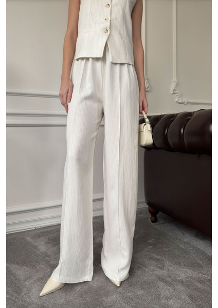 Yelekli Çizgili Tasarım Takım- Beyaz modelleri