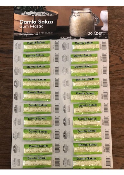 Damla Sakızı Kartela 20 gr