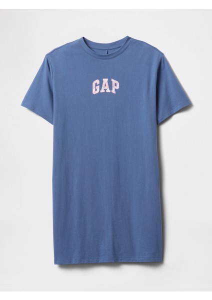 Kadın Mavi Gap Logo Relaxed T-Shirt Elbise fiyatları