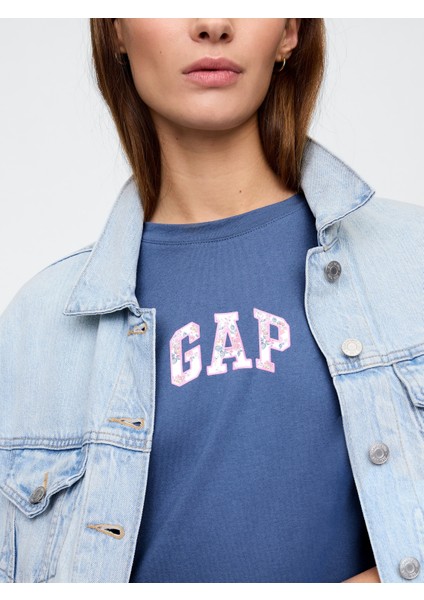 Kadın Mavi Gap Logo Relaxed T-Shirt Elbise modelleri