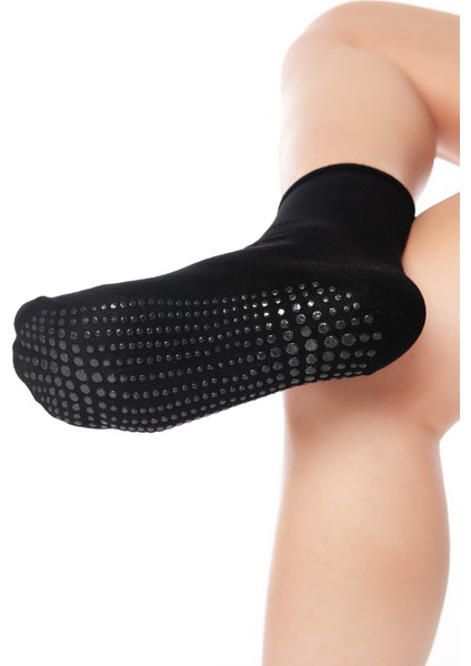 Bambu Kaydırmaz Taban Silikonlu Hac Umre Tavaf Hamile Pilates Yoga Lastiksiz Beyaz Çorap fiyatları