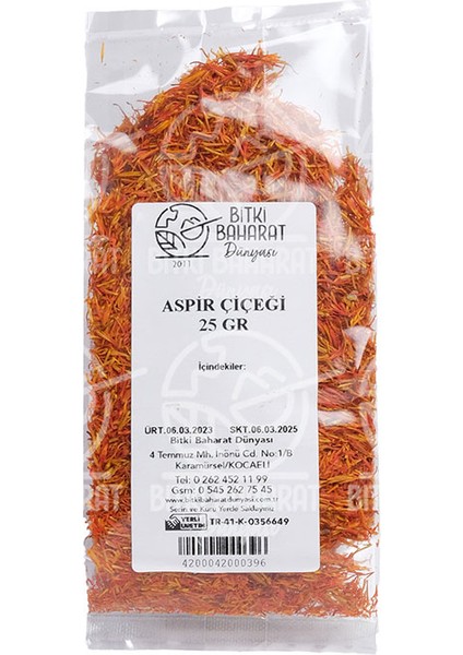 Aspir Çiçeği 25 gr